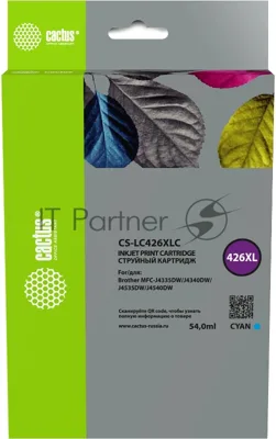 Картридж струйный Cactus CS-LC426XLC голубой (54 мл) для Brother MFC-J4335DW/J4340DW/J4535DW/J4540DW