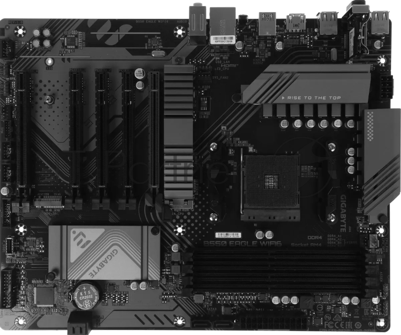 Материнская плата Gigabyte B550 EAGLE WIFI6, AM4, AMD B550, 4xDDR4, 4xSATA, 2xM.2, 3xPCIe x16, HDMI, 1xGb LAN, USB Type-C, 3x3.5 мм, 7.1, ATX