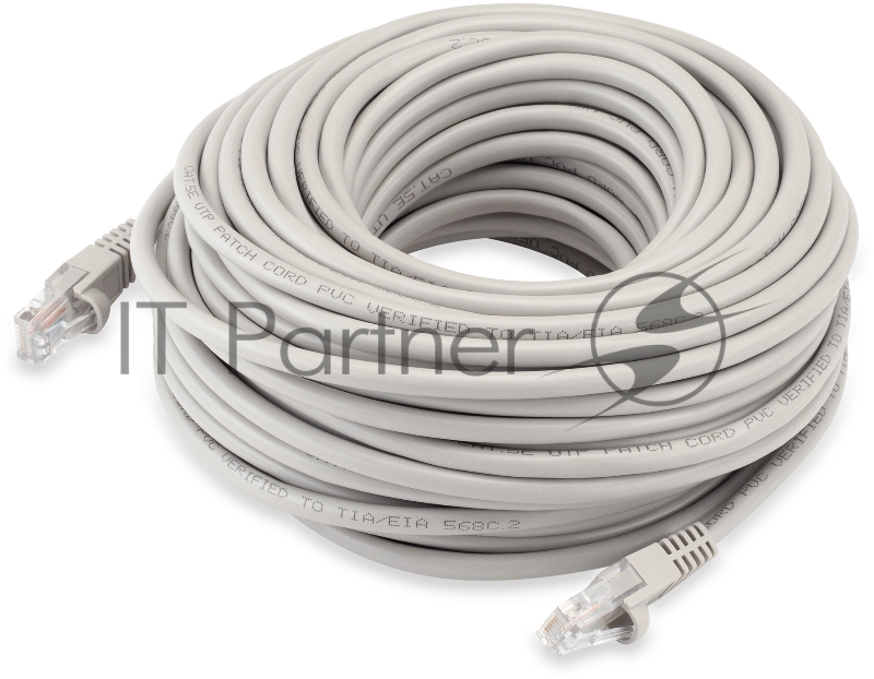 Патч-корд Buro UTP-5E-20M-G-LSZH UTP cat.5e 20м серый RJ-45 (m)-RJ-45 (m)