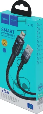 Кабель Hoco U117 IP(01481) 1м черный