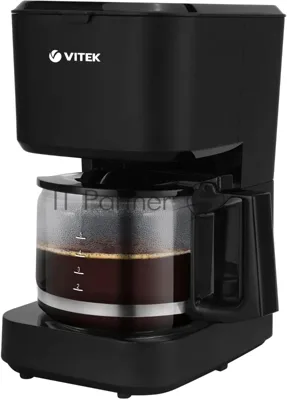 Кофеварка капельная Vitek VT-8386 черный, исп. кофе - молотый, 0,75 л, 630 Вт