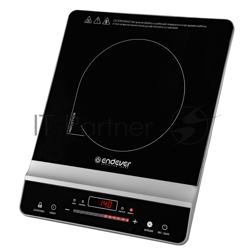 Плита настольная электрическая Endever Skyline IP-65 черный, 1.8 кВт, индукция, конфорки - 1, стеклокерамика, сенсор