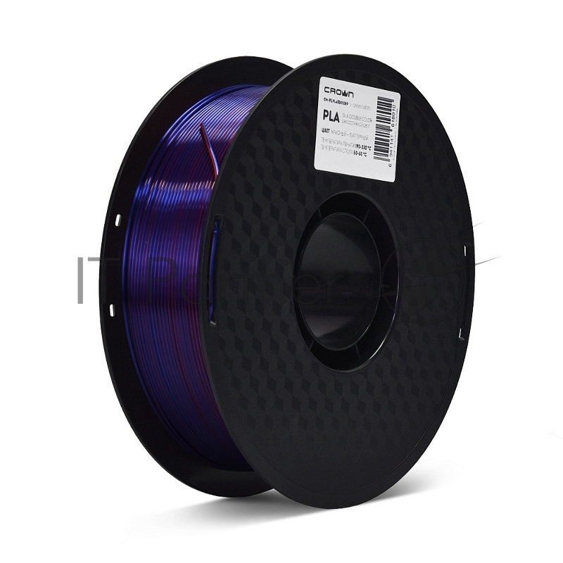 Филамент Crown Micro CM-FILPLASD010RP PLA Silk двойной 1.75 1кг красный-пурпурный