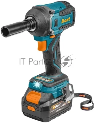 Гайковерт аккумуляторный Bort BSR-21U (2х4АЧ+ЗУ) 93418477 800 Нм, 0-2700 об/мин, акб Li-Ion, аккумуляторная система Makita 18V LXT 18 В, вес 1.4 кг
