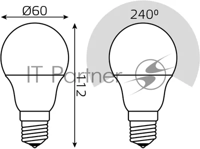 Лампа светодиодная Gauss 102502210-M 10Вт цок.: E27 груша 220B св. свеч. бел. нейт. A60 (упак.: 10 шт)