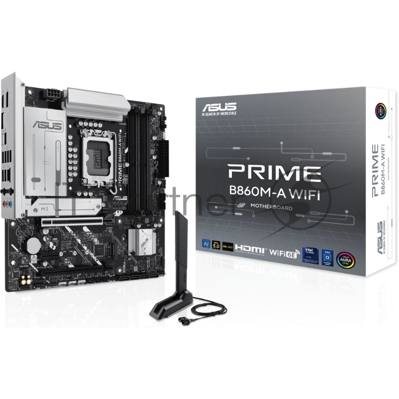 Материнская плата ASUS PRIME B860M-A WIFI, LGA1851, Intel B860, 4xDDR5, 4xSATA, 2xM.2, 1xPCIe 5.0 x16, DisplayPort, HDMI, 1x2.5Gb LAN, USB Type-C, 3x3.5 мм, 7.1, microATX
