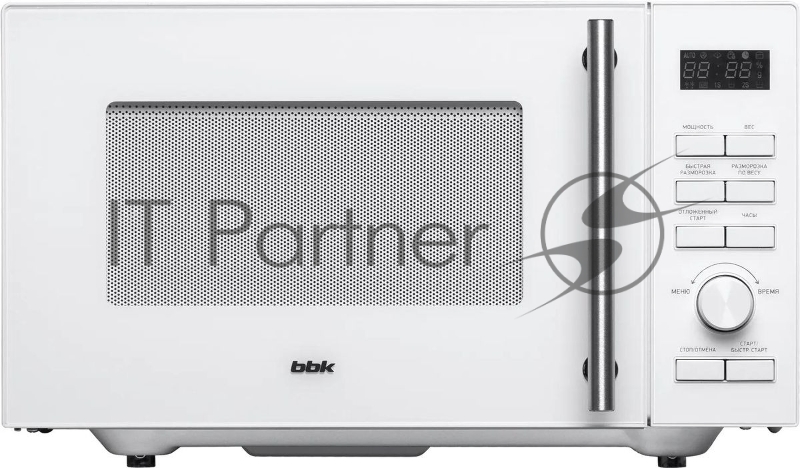 Микроволновая печь BBK 23MWS-951T/W белый, 23 л, 900 Вт, переключатели - кнопки, поворотный механизм