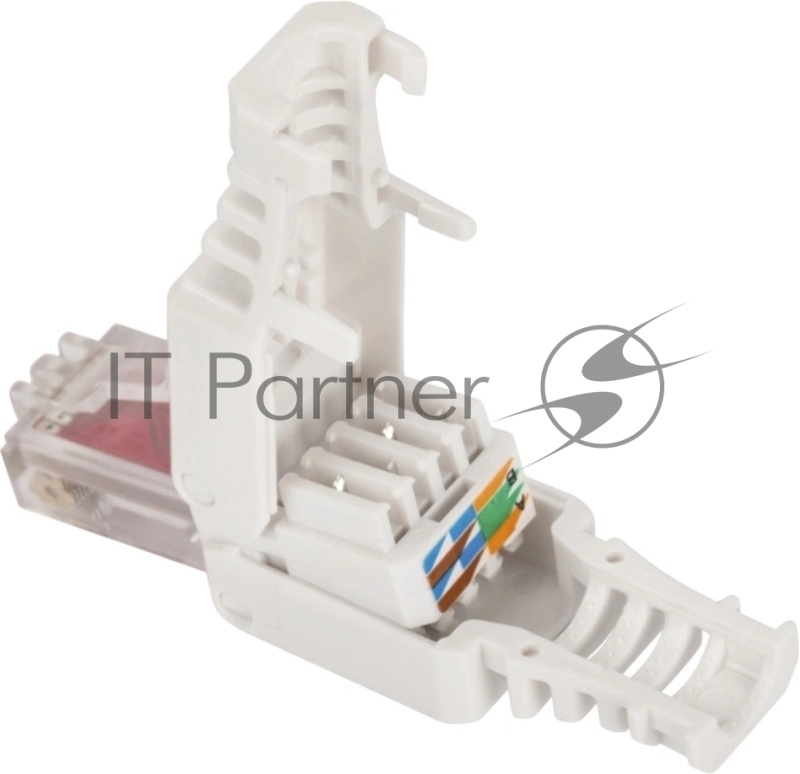 Коннектор LANMASTER LAN-TMP-U6-WH полев.RJ45 Cat.6 UTP бел.