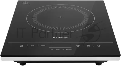 Плита настольная электрическая Hyundai HYC-0111 черный/серебристый, 1.5 кВт, индукция, конфорки - 1, закаленное стекло, сенсор