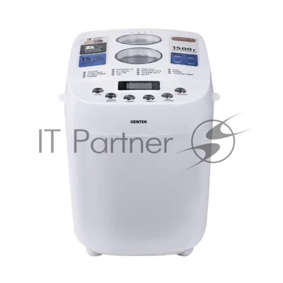 Хлебопечка Centek CT-1417 белый, 850 Вт, 1.5 кг, 15 программ