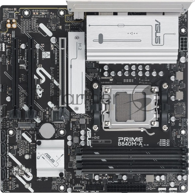 Материнская плата ASUS PRIME B840M-A-CSM, AM5, AMD B840, 4xDDR5, 4xSATA, 3xM.2, 1xPCIe 4.0 x16, 2xPCIe 3.0 x16, 1x2.5Gb LAN, USB Type-C, 3x3.5 мм, 7.1, microATX
