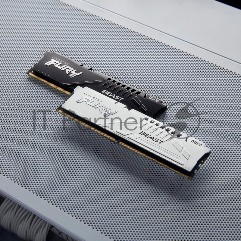 Оперативная память Kingston Fury Beast, DDR5, 32Gb (1x32GB), 5200MHz, CL40, DIMM, радиатор, белый