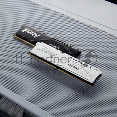 Оперативная память Kingston Fury Beast, DDR5, 32Gb (1x32GB), 5200MHz, CL40, DIMM, радиатор, белый
