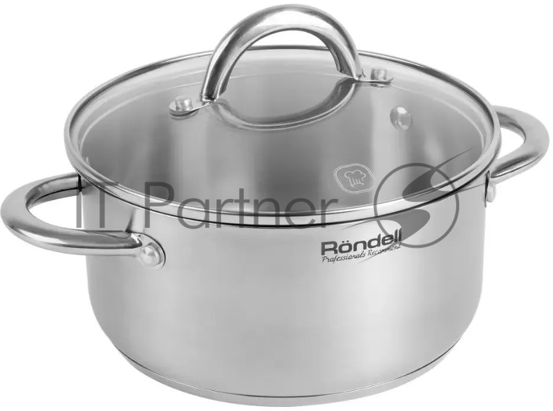 Кастрюля Rondell Point RDS-1311 2.8 л. d=20 см, с крышкой, нержавеющая сталь 18/10