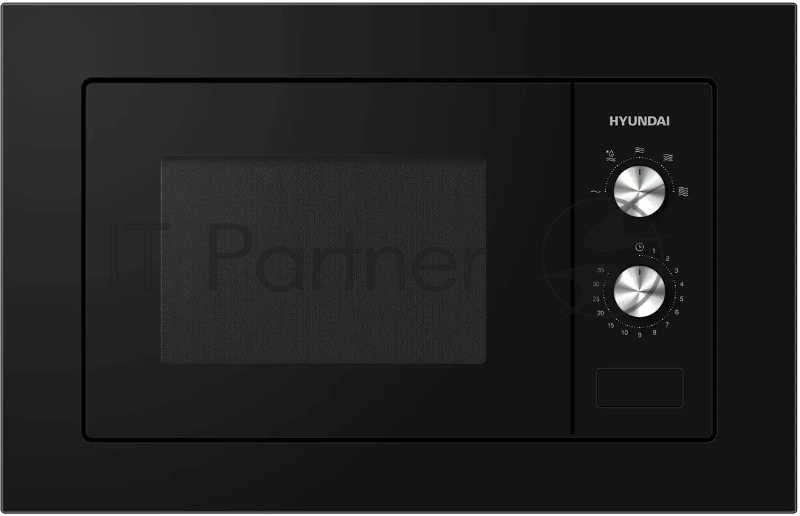 Микроволновая печь встраиваемая Hyundai HBW 2030S BG черный , 20 л, 800 Вт, переключатели - поворотный механизм