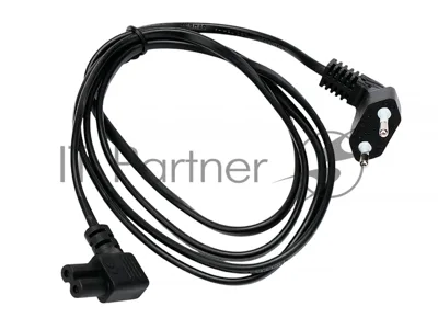 Кабель питания Cablexpert PC-184A-VDE-1.8M CEE 7/16-C7, 2x0.75мм2, 2.5А, VDE, угл.разъемы, 1.8м, черный, пакет