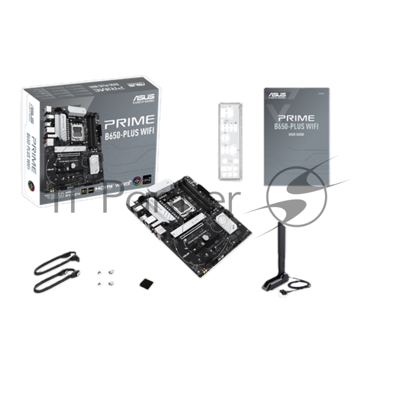 Материнская плата ASUS PRIME B650-PLUS WIFI, AM5, AMD B650, 4xDDR5, 4xSATA, 2xM.2, 1xPCIe 4.0 x16, 2xPCIe 4.0 x1, DisplayPort, HDMI, 1x2.5Gb LAN, 8xUSB, 5x3.5 мм, 7.1, ATX