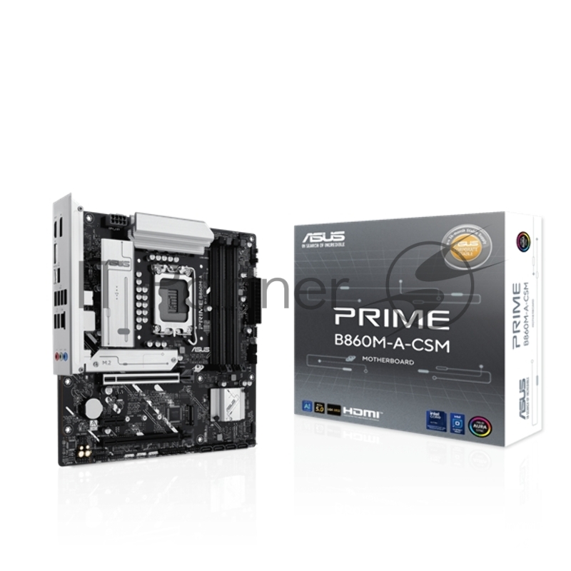 Материнская плата ASUS PRIME B860M-A-CSM, LGA1851, Intel B860, 4xDDR5, 4xSATA, 2xM.2, 1xPCIe 5.0 x16, DisplayPort, HDMI, 1x2.5Gb LAN, USB Type-C, 3x3.5 мм, 7.1, microATX
