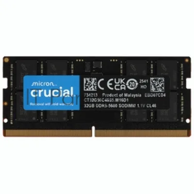 Оперативная память Crucial, DDR5, 32GB (1x32GB), 5600MHz, CL46 SO-DIMM