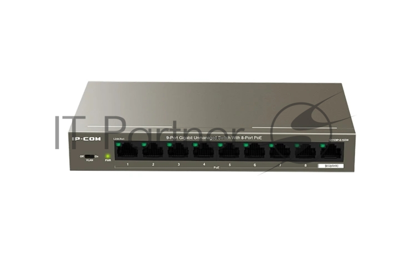 Коммутатор IP-COM G1109P-8-102W, 9×1 Гбит/с, неуправляемый