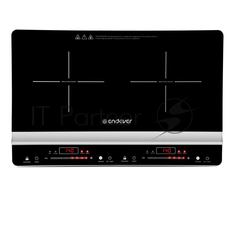 Плита настольная электрическая Endever Skyline IP-66 черный, 3.1 кВт, индукция, конфорки - 2, стеклокерамика, сенсор