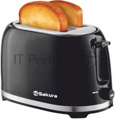 Тостер Sakura SA-7610BK черный, 850 Вт, 2 слота