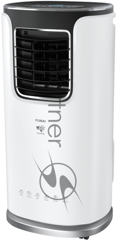 Кондиционер мобильный FUNAI JASMINE MAC-JS30CON03 9500 BTU, 20 м², 55 дБ, охлаждение, осушение, белый