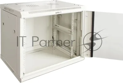 Шкаф коммутационный Lanmaster Pro (TWT-CBWPG-15U-6X4-GY) настенный 15U 600x450 мм пер. дв. стекл 60 кг серый 350 мм 768 мм IP20 металл