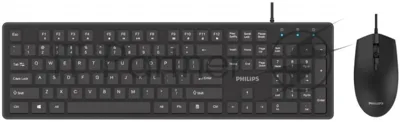 Комплект клавиатура+мышь Philips SPT6264 проводной, USB, 1200 DPI, чёрный