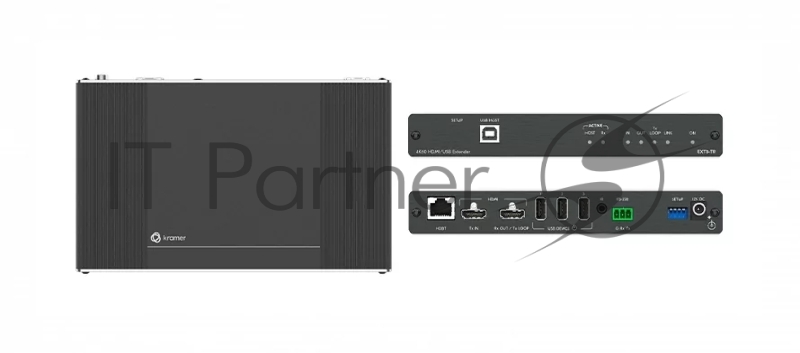 Передатчик/Приемник KRAMER EXT3-TR HDMI, RS-232, ИК, USB по витой паре HDBaseT 3.0; поддержка 4К60 4:4:4