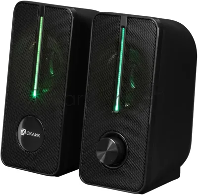 Акустическая система Оклик OK-120U 2.0 черный 6Вт