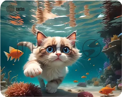 Коврик для мыши Cactus Fish Cat 300x250x3мм (CS-MPC-D15M)