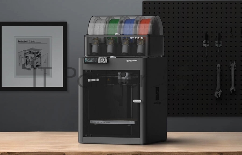 Принтер 3D Bambu Lab P1 S Combo 256x256x256мм ABS;PLA;PETG;Flex;ASA;PC;PET;TPU