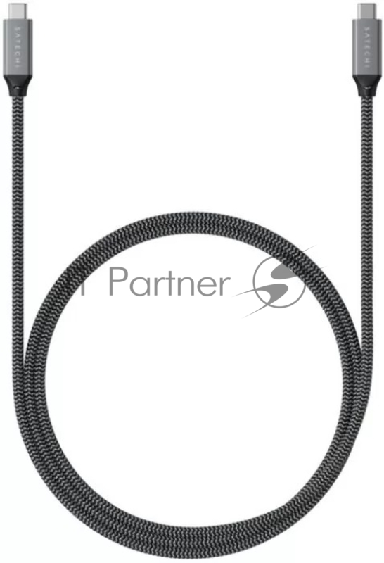 Кабель Satechi ST-U4C25M USB Type-C - USB Type-C 0.25м для зарядки и передачи данных (до 100W), серый космос