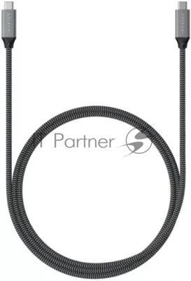 Кабель Satechi ST-U4C25M USB Type-C - USB Type-C 0.25м для зарядки и передачи данных (до 100W), серый космос