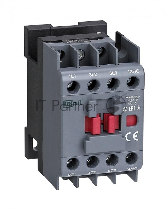 Контактор 6А 400В Dekraft АС3 АС4 1НО КМ-102