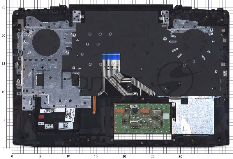 Клавиатура для ноутбука HP Omen 15-CE черная с подсветкой, Топкейс