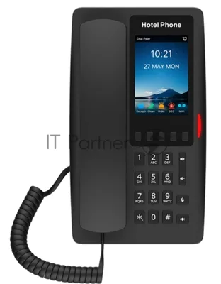 Гостиничный IP-телефон Fanvil H6W WIFI Hotel Phone HD voice 2 SIP Lines 5 Prograммable Keys 1 USB port for charging 3.5" Color Screen 2.4GHz&5GHz,Wi-Fi 6 PoE Support PSU