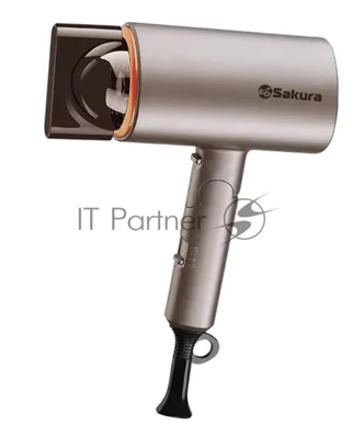 Фен SAKURA SA-4043BR коричневый, 2000 Вт, компактный