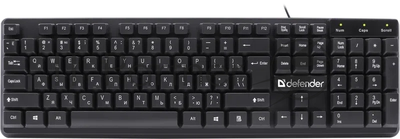 Клавиатура проводная Defender Symbol HB-559 RU USB черный