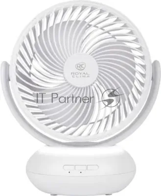 Вентилятор Royal Clima RSF-0701E-WT белый, настольный, 5 Вт, 3 скорости, 17 см