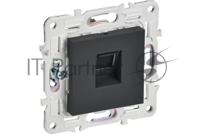 Розетка компьютерная IEK SKANDY SK-K01G графит RJ45 кат.5E SK-K10-1-K53