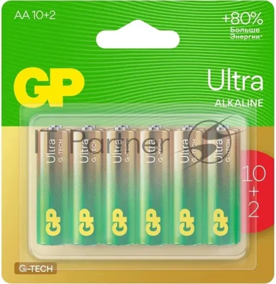 Батарея GP Ultra 15AUA21-2CRSBC12 AA (12шт) блистер