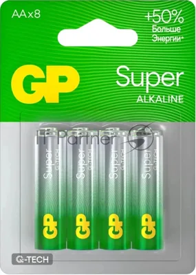 Батарея GP Super Alkaline 15AA21-2CRSBC8 AA (8шт) блистер