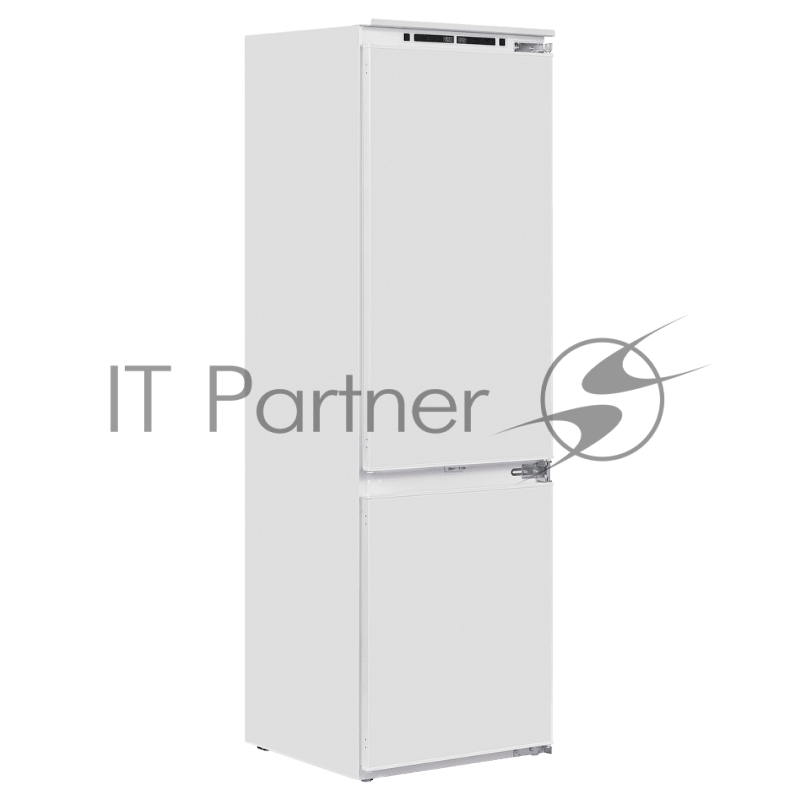Встраиваемый холодильник Maunfeld MBF193NFW1GR Inverter белый двухкамерный 257/84 л морозилка снизу, No Frost