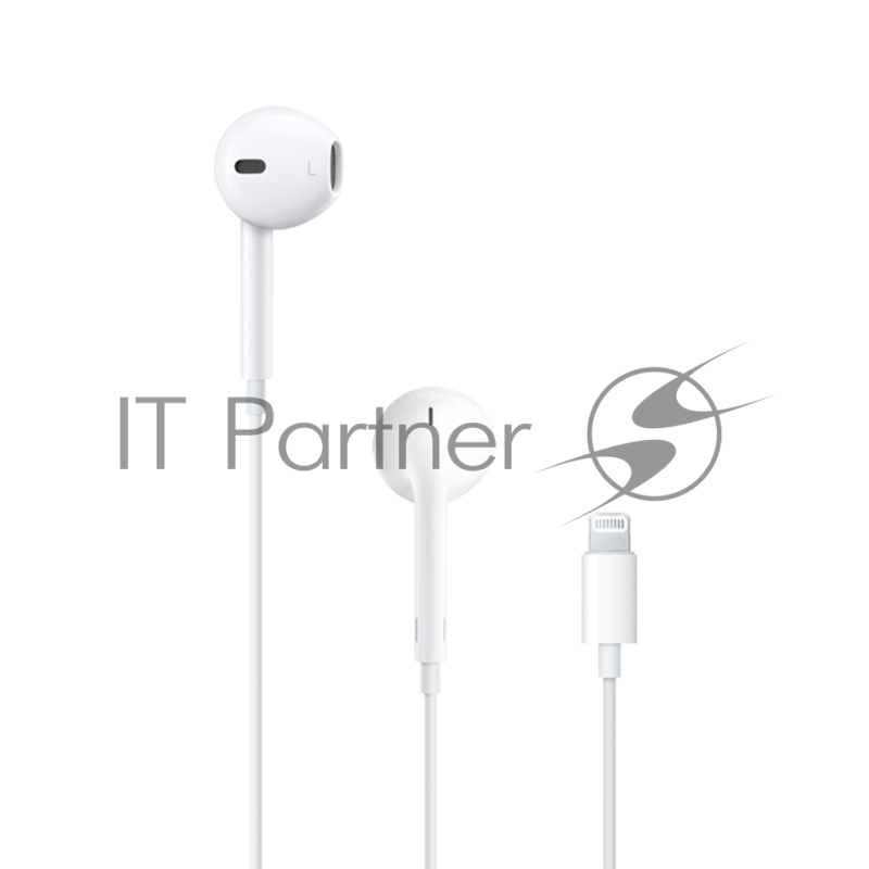 Проводные наушники Apple EarPods A1748 белый, вкладыши, Lightning, микрофон, регулировка громкости