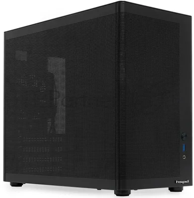 Компьютерный корпус без блока питания HSPD M210, Mesh Mid Tower, черный, 0.7 SPCC, 1x90мм mATX, mITX 140/280/150мм 1x2.5", 1x3.5", 4xPCI 1xUSB-A 3.0 302x168x350мм