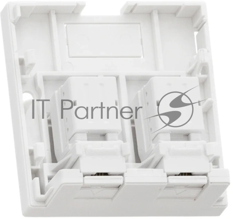 Розетка RJ-45+RJ-45 открытый монтаж категория 5e, белый, NIKOMAX (NMC-WO2UD2-FT-ST-WT)
