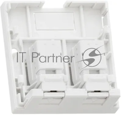 Розетка RJ-45+RJ-45 открытый монтаж категория 5e, белый, NIKOMAX (NMC-WO2UD2-FT-ST-WT)