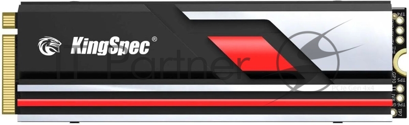Накопитель SSD KingSpec XG7000, 2Tb, PCIe 4.0 x4, M.2 2280, NVMe, R/W 7400/6600, с радиатором